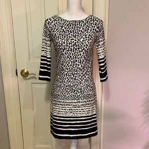 Atmosphere Black and White Animal Print Dress